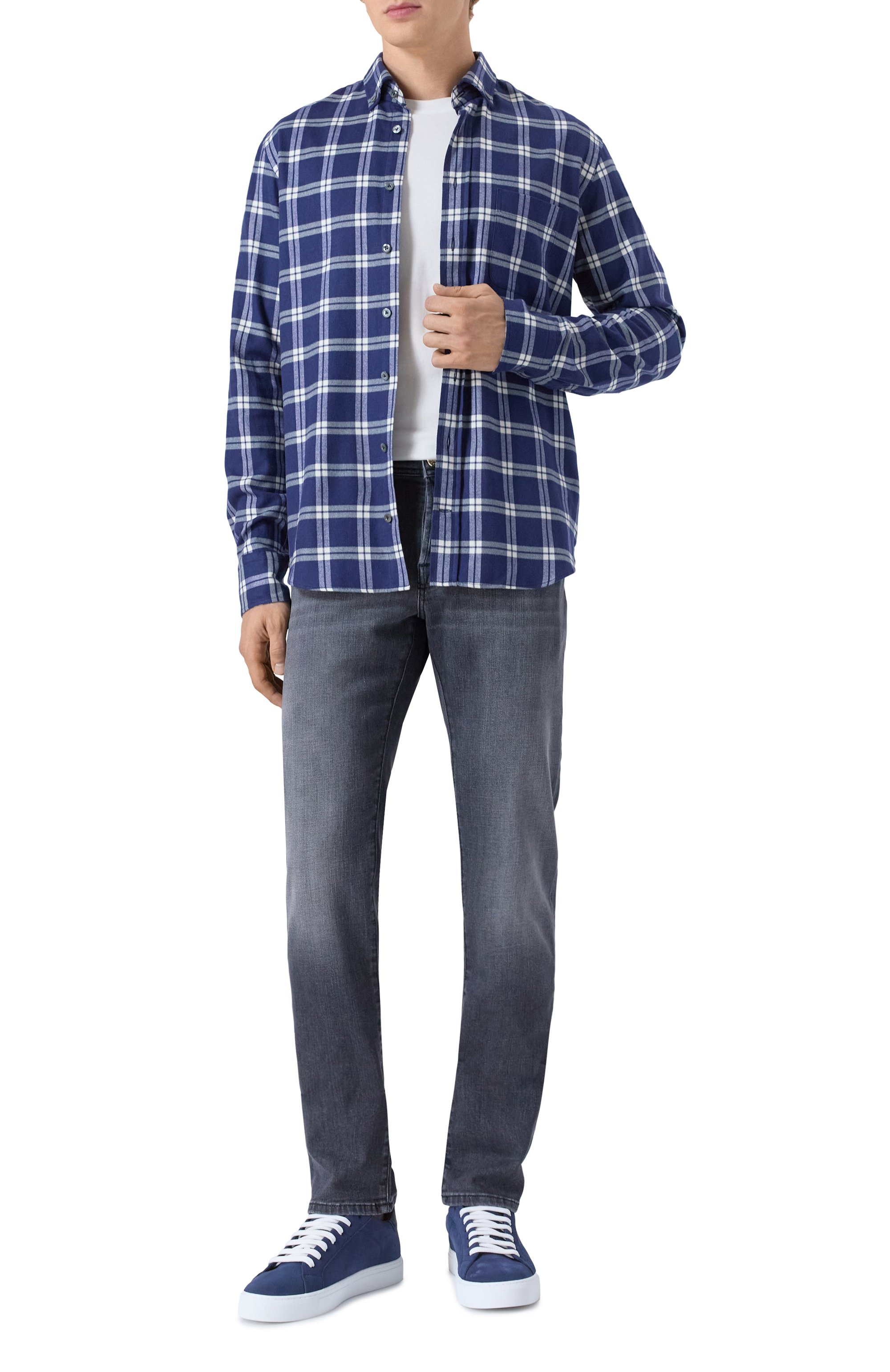 Рубашка из хлопка и лиоцелла VAN LAACK темно-синего цвета по цене 42500 руб., арт. VL-R0Y-PSFK/156631, фото 2 Рубашка из хлопка и лиоцелла VAN LAACK, арт. VL-R0Y-PSFK/156631, фото 2