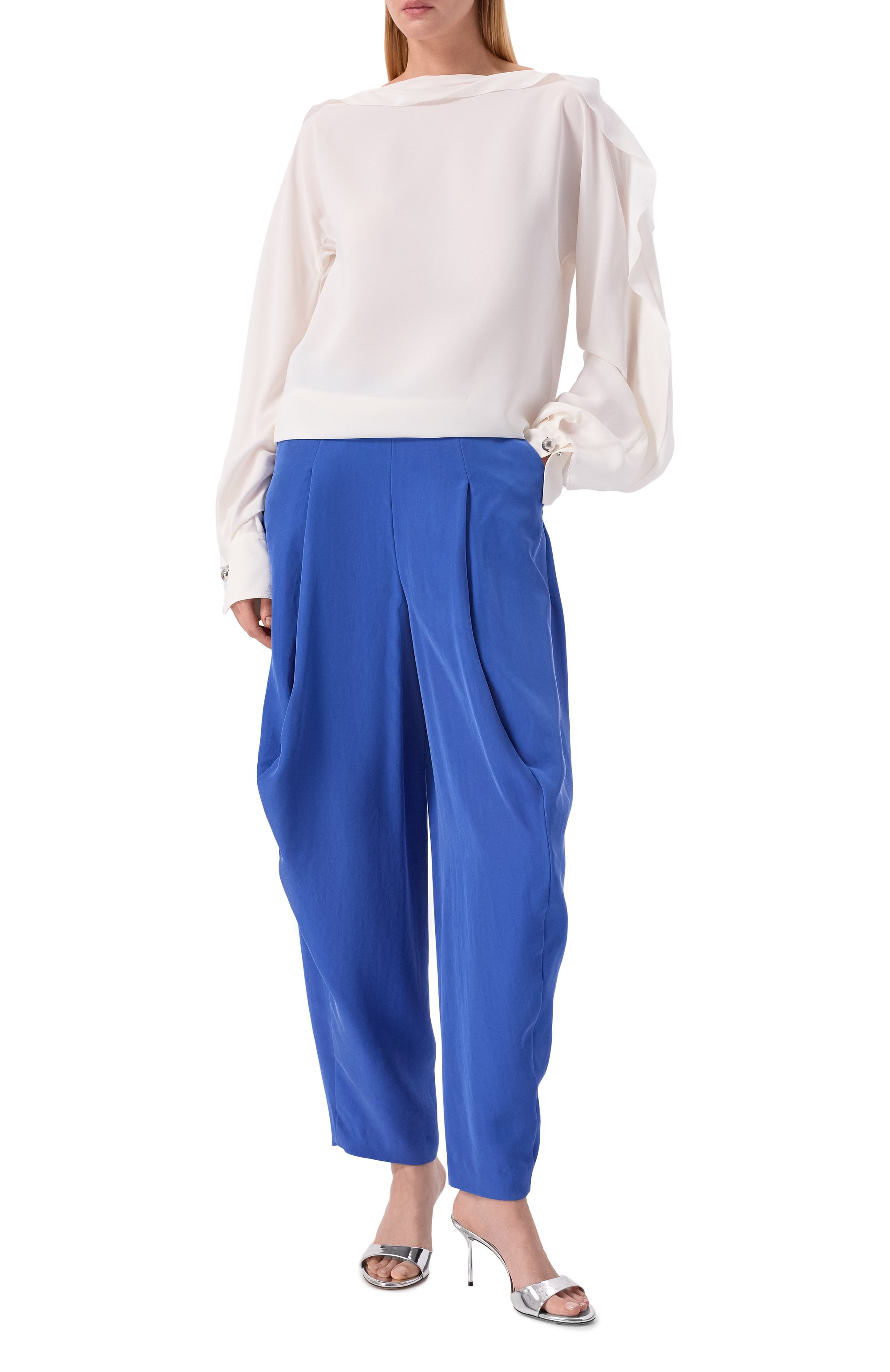 Шелковые брюки GIORGIO ARMANI, арт. GW002502/TE13643, фото 2