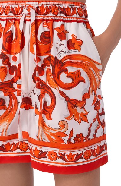 Хлопковые шорты DOLCE & GABBANA оранжевого цвета по цене 89950 руб., арт. FTDJVT/GDDRD, фото 5 Хлопковые шорты DOLCE & GABBANA, арт. FTDJVT/GDDRD, фото 5