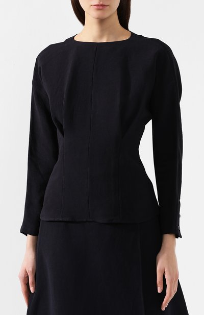 Топ из вискозы и льна JIL SANDER NAVY, арт. JNWM6055A/JM4315, фото 3