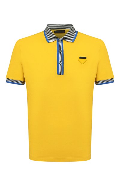 Мужское хлопковое поло PRADA, арт. UJN766-1ZP5-F0010-212