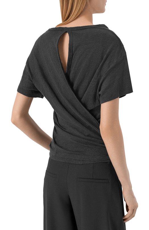 Льняной топ Iro WM19S0RENZA Серый  WM19S0RENZA Фото 4