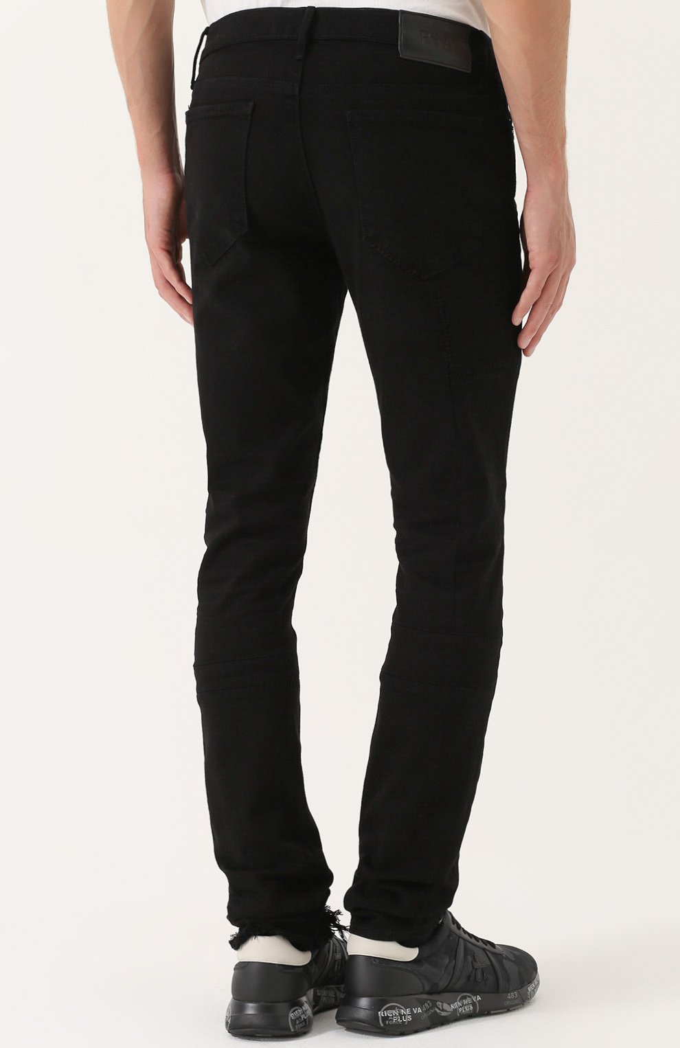 Джинсы прямого кроя с потертостями RTA, арт. MF7AC-45BLK, фото 4