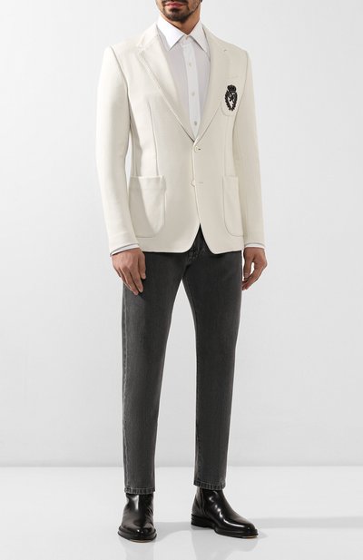 Хлопковый пиджак DOLCE & GABBANA, арт. G2NW6Z/FUGJM, фото 2