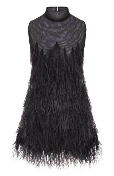 Женское платье с отделкой перьями THE ATTICO, арт. 251WCA00444/PAA111RA
