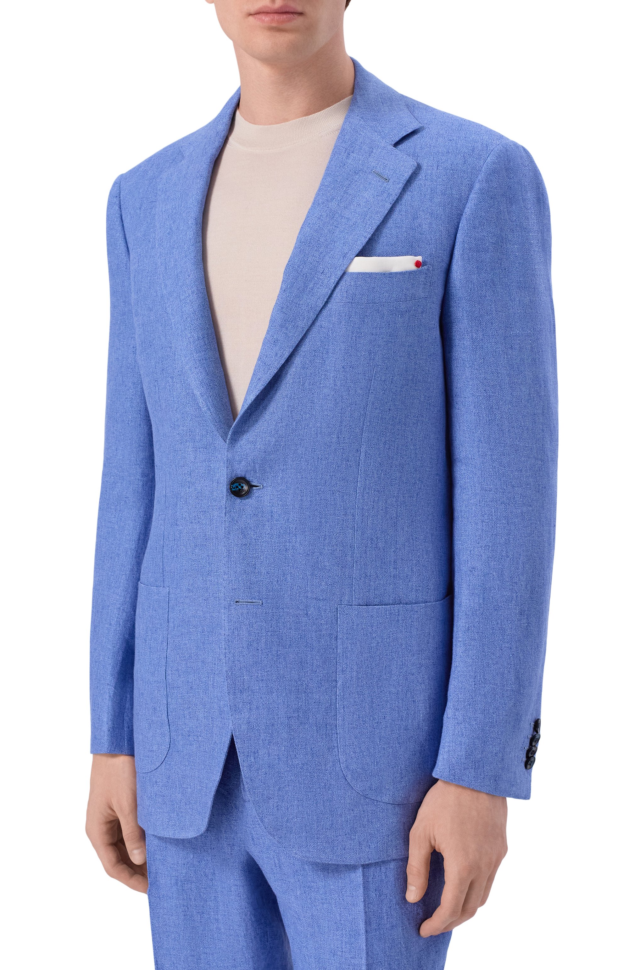 Льняной костюм KITON голубого цвета по цене 995000 руб., арт. UA81K0644G, фото 2 Льняной костюм KITON, арт. UA81K0644G, фото 2