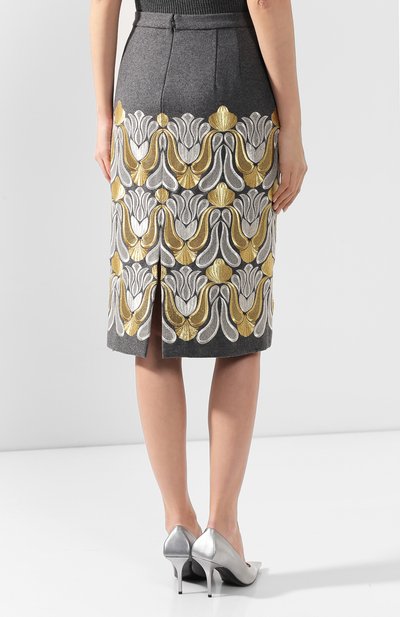 Юбка DRIES VAN NOTEN серого цвета по цене 67850 руб., арт. 192-10816-8121, фото 4 Юбка DRIES VAN NOTEN, арт. 192-10816-8121, фото 4