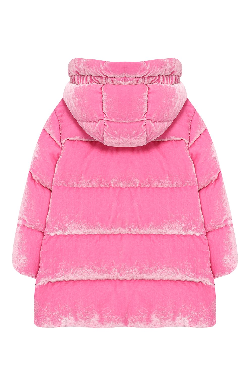 Пуховое пальто с текстильной отделкой и капюшоном MONCLER ENFANT, арт. D2-954-49931-05-549GN/4-6A, фото 2