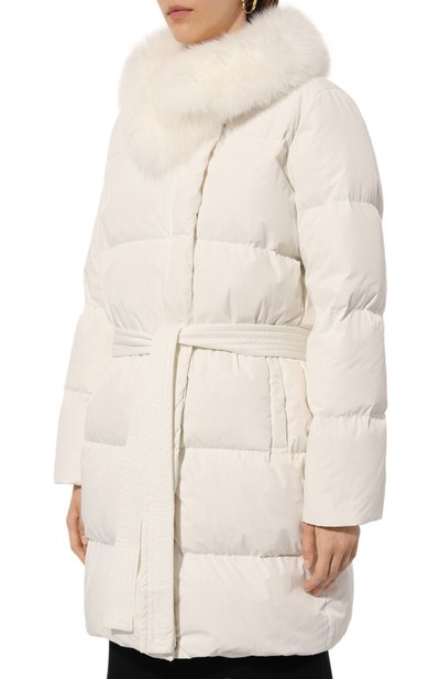 Пуховик с отделкой из меха кролика YVES SALOMON, арт. 25WYM05690D0TM, фото 3