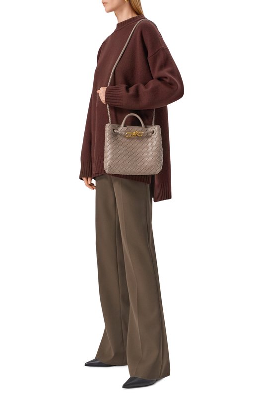 Сумка Andiamo small Bottega Veneta 766014/VCPP1 Бежевый  766014/VCPP1 Фото 7