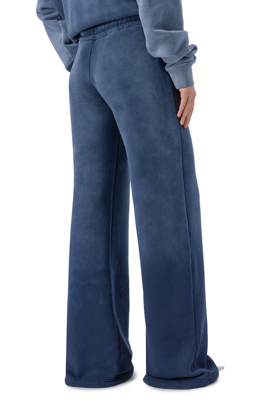 Хлопковые брюки Off-White 0WCH022F25FLE002 Синий  0WCH022F25FLE002 Фото 4