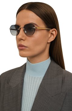 Женские солнцезащитные очки SATO EYEWEAR голубого цвета, арт. TEREBELLUM I/S603 | Фото 2 (Нос: Не проставлено; Региональные ограничения белый список (Axapta Mercury): Не проставлено; Тип очков: С/з; Кросс-КТ: С/з-унисекс; Материал: Металл; Очки форма: Круглые, Безоправные; Оптика Гендер: оптика-женское)