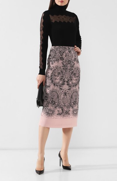Водолазка из смеси вискозы и шелка ALEXANDER MCQUEEN, арт. 585218/Q1AD7, фото 2