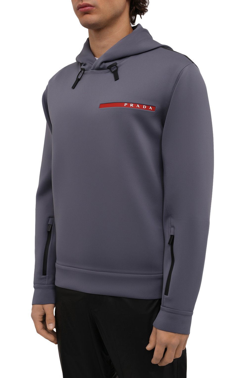 Худи PRADA серого цвета по цене 125000 руб., арт. SJN270-1YUN-F0BJ9-202, фото 3 Худи PRADA, арт. SJN270-1YUN-F0BJ9-202, фото 3