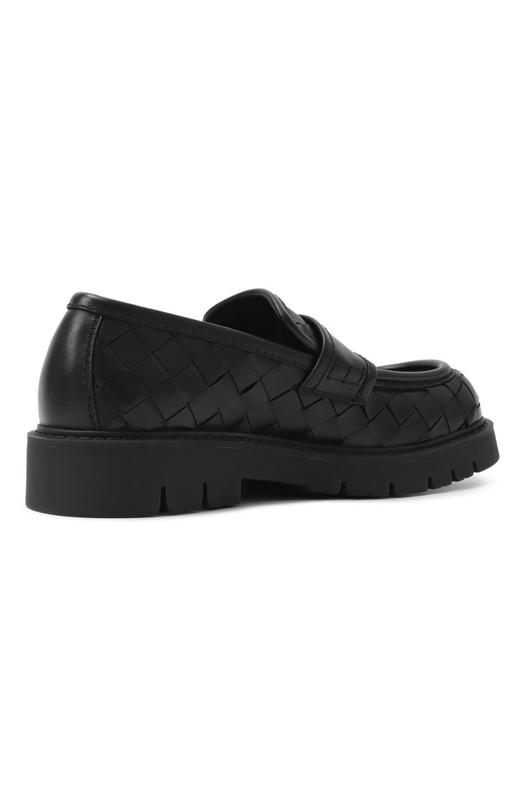 Мужские кожаные лоферы haddock BOTTEGA VENETA черного цвета, арт. 764508V2WT0 1000 | Фото 5 (Материал внутренний: Натуральная кожа; Материал внешний: Натуральная кожа; Нос: Не проставлено; Стили: Кэжуэл)