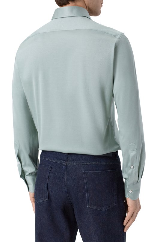 Хлопковая сорочка MVST SLIM/GABRIELLE/R0UND/1628-JERSEY (INTERL0CK) Зелёный  SLIM/GABRIELLE/R0UND/1628-JERSEY (INTERL0CK) Фото 4