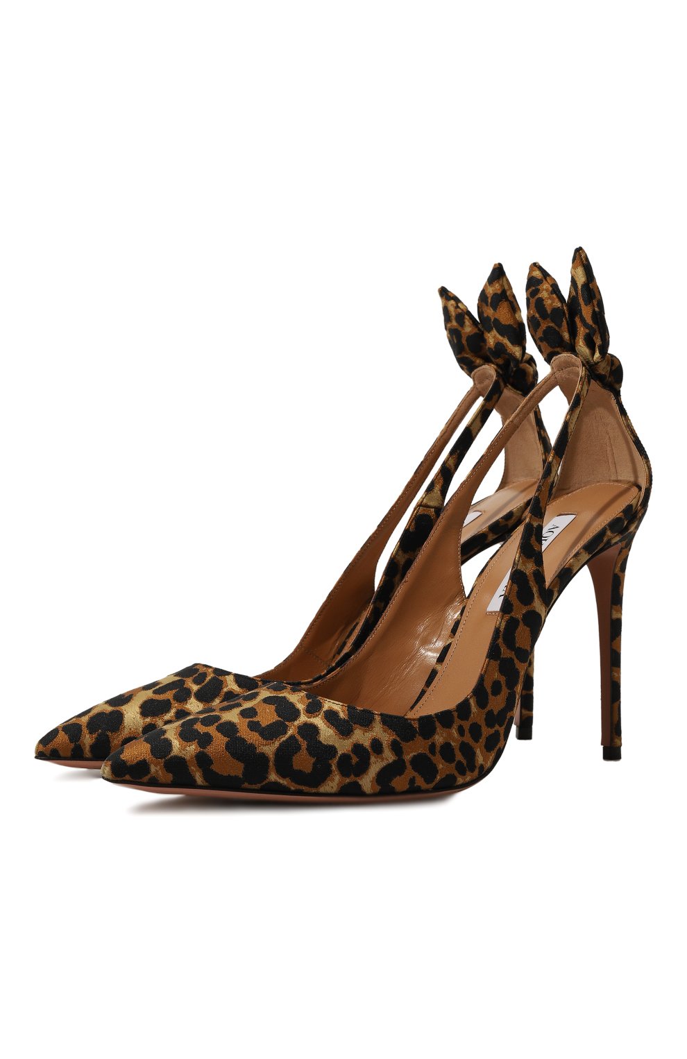 Кожаные туфли bow tie 105 AQUAZZURA, арт. DENHIGP0, фото 1