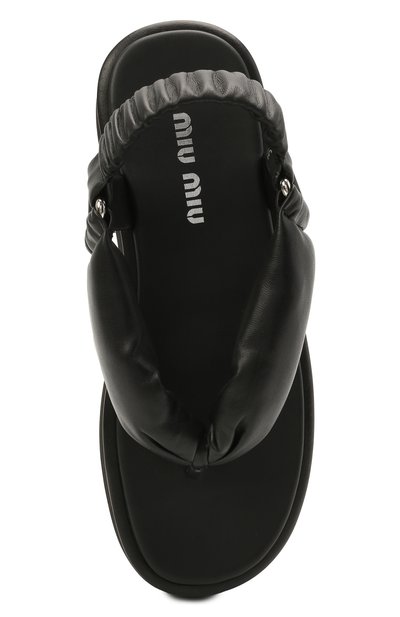 Кожаные сандалии MIU MIU, арт. 5Y451D/LZK, фото 5