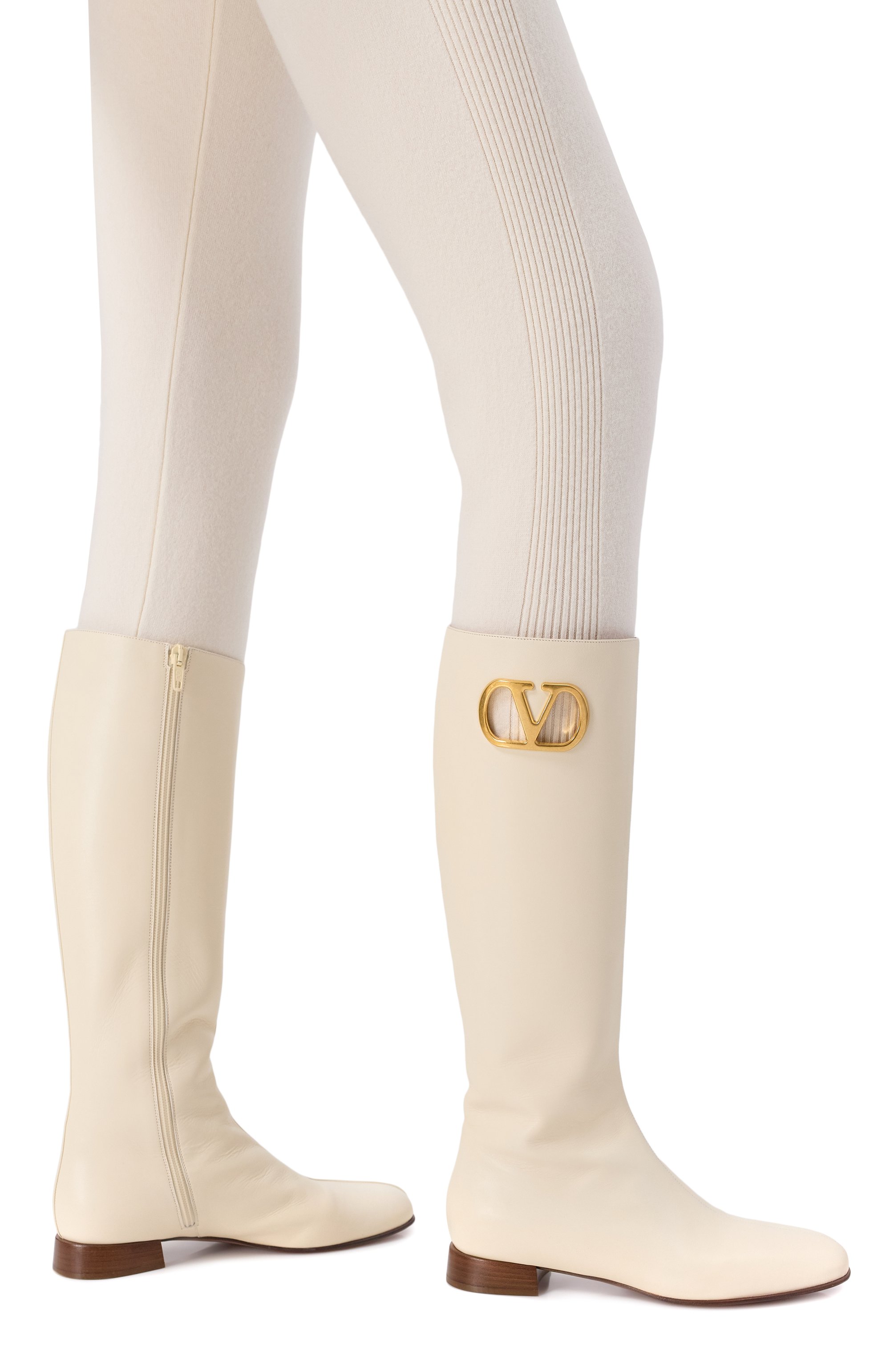 Кожаные сапоги vlogo signature VALENTINO, арт. 7W2S0LI5/DDT, фото 2