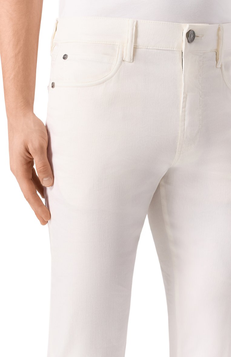 Брюки изо льна и хлопка LORO PIANA, арт. FAM9710 1000, фото 5