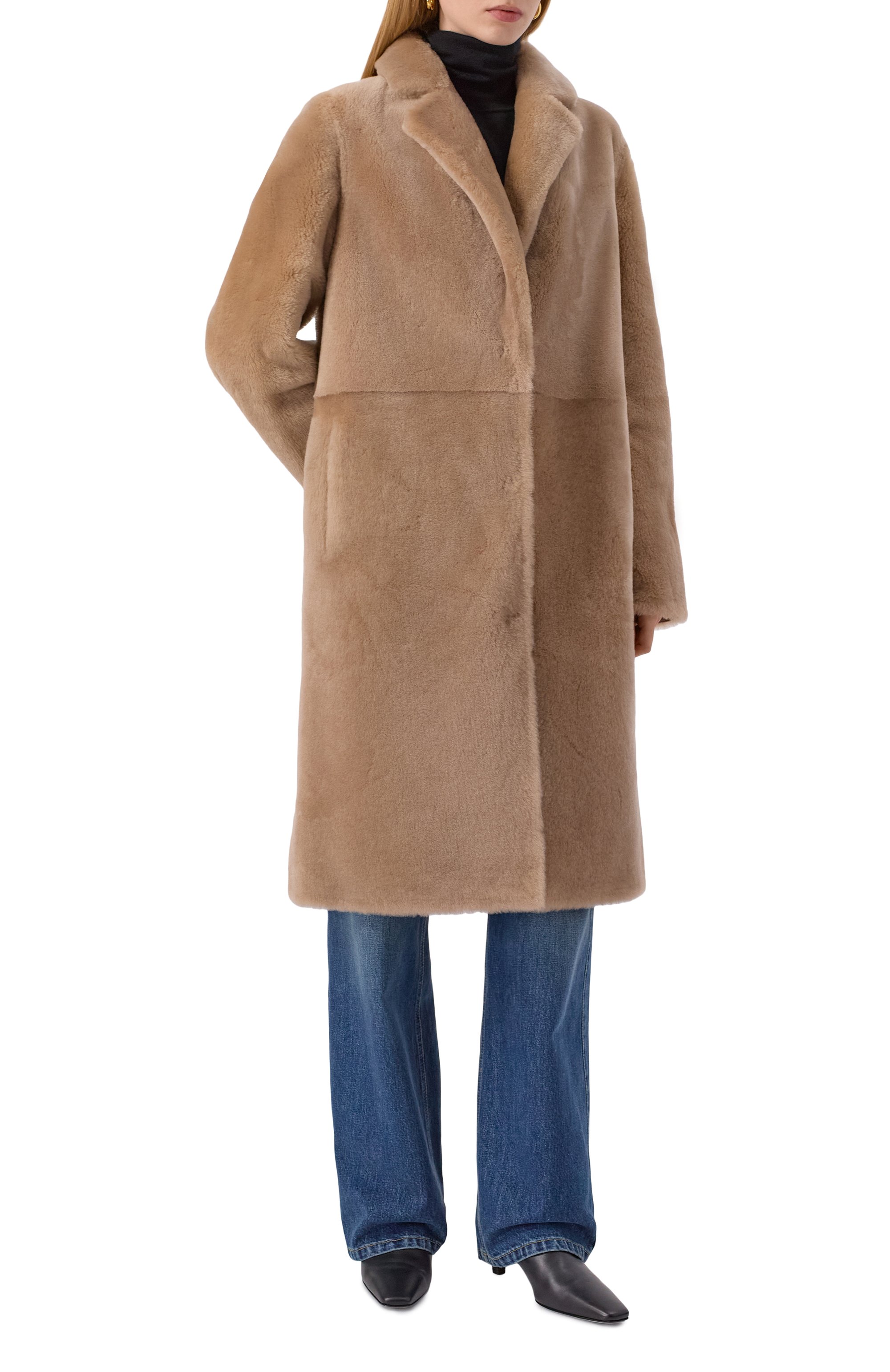 Шуба из овчины YVES SALOMON, арт. 21WYM60504MESI, фото 3