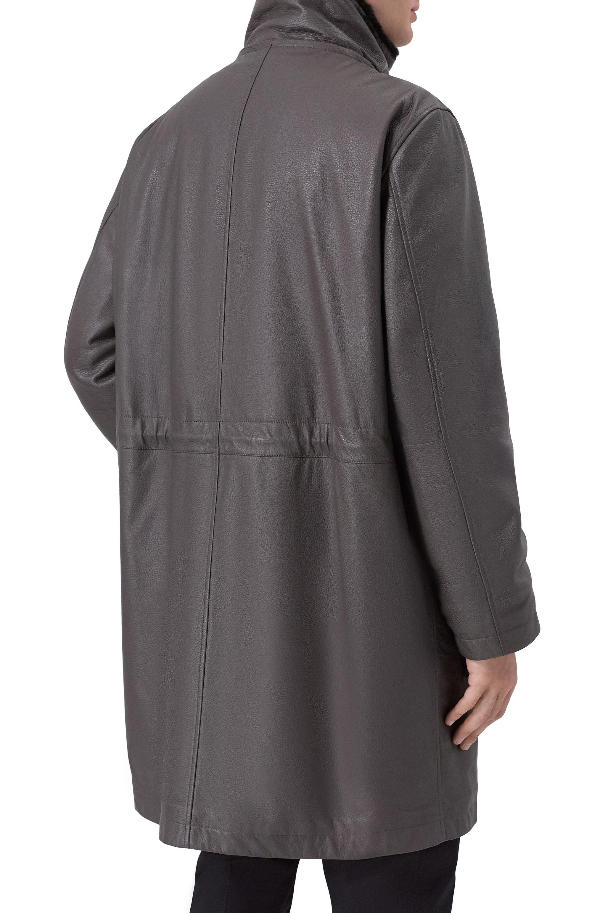 Кожаная парка с подкладкой из бобра MVST, арт. M25.1PM.0007/BIG SIZE/CERV0 SILKY, фото 6