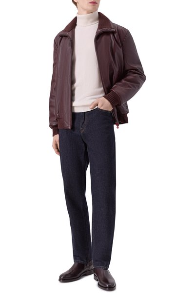 Кожаный бомбер KITON, арт. UW2239V0411H16, фото 2