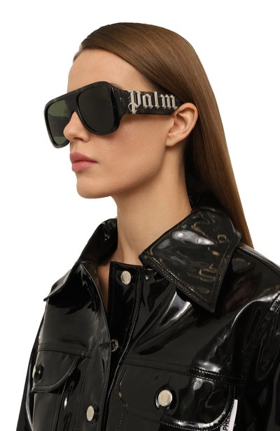 Солнцезащитные очки PALM ANGELS черного цвета по цене 59950 руб., арт. PERI043/1255, фото 2 Солнцезащитные очки PALM ANGELS, арт. PERI043/1255, фото 2