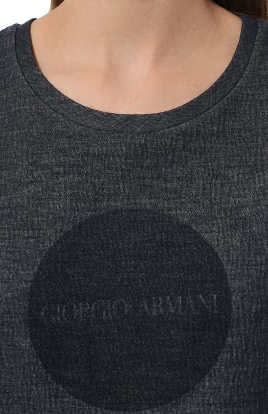 Хлопковая футболка Giorgio Armani GW000423/AF12030 Синий  GW000423/AF12030 Фото 5