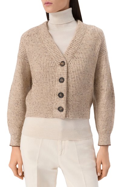 Кардиган из шерсти и льна BRUNELLO CUCINELLI, арт. M0L591106P, фото 3