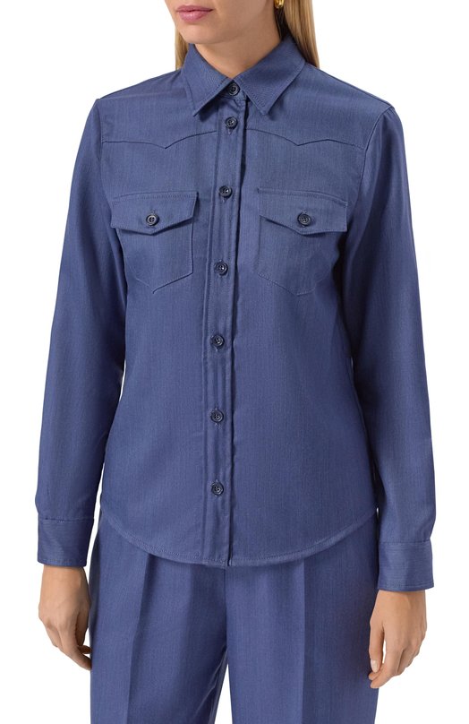 Кашемировая рубашка MVST M25.1MW.B003/2453/54 Синий  M25.1MW.B003/2453/54 Фото 3