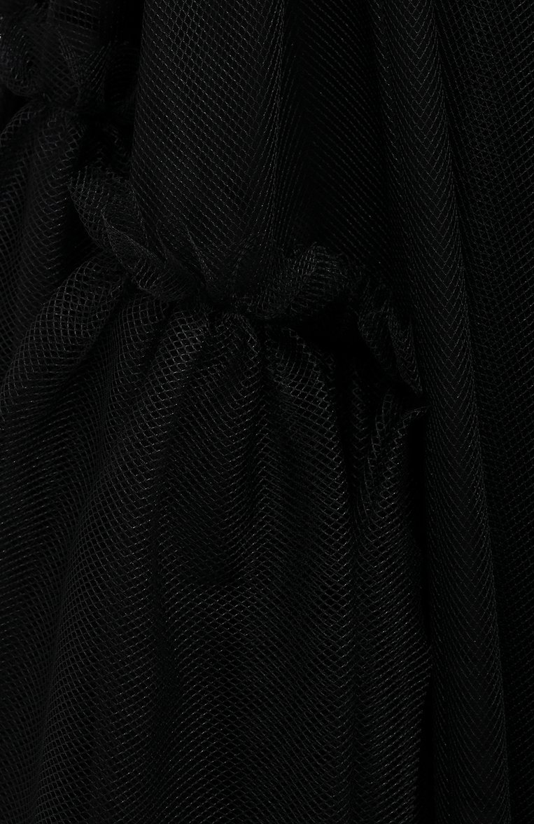 Женская юбка ALEXANDER MCQUEEN черного цвета, арт. 659364/QEACR | Фото 5 (Стили: Романтичный; Материал внешний: Синтетический материал; Длина Ж (юбки, платья, шорты): Миди; Женское Кросс-КТ: Юбка-одежда; Материал подклада: Хлопок; Региональные ограничения белый список (Axapta Mercury): RU; Драгоценные камни: Проставлено; Материал сплава: Проставлено)