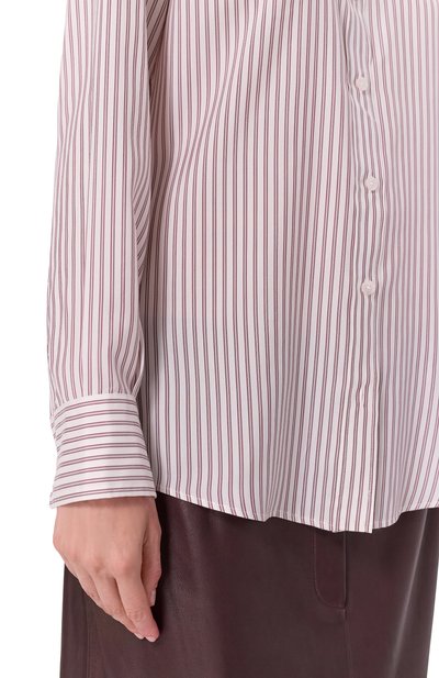 Шелковая рубашка DOLCE & GABBANA белого цвета по цене 131500 руб., арт. F5K30T/FB1BV, фото 5 Шелковая рубашка DOLCE & GABBANA, арт. F5K30T/FB1BV, фото 5