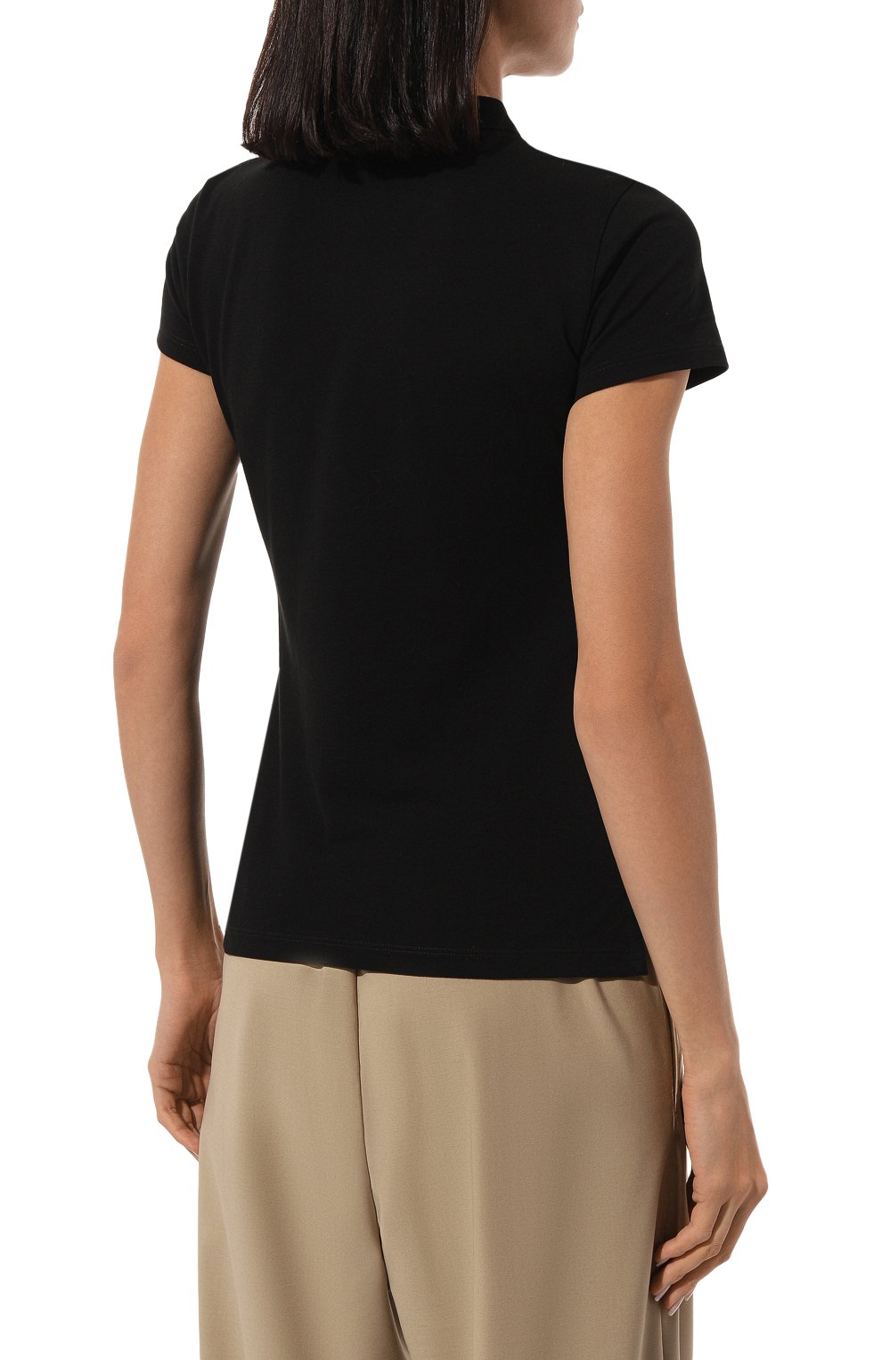 Хлопковое поло BOSS черного цвета по цене 9950 руб., арт. 50490960, фото 4 Хлопковое поло BOSS, арт. 50490960, фото 4