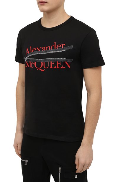 Хлопковая футболка ALEXANDER MCQUEEN, арт. 688189/QSZ8A, фото 3