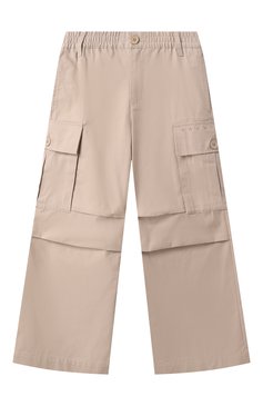 Детские хлопковые брюки-карго MARNI бежевого цвета, арт. M01365/M00UV | Фото 1 (Материал сплава: Проставлено; Нос: Не проставлено; Случай: Повседневный; Материал внешний: Хлопок; Ростовка одежда: 6 лет | 116 см, 16 лет | 164 см, 8 лет | 128 см, 10 - 11 лет | 140 - 146см, 13 - 15 лет | 158 см, 4 года | 104 см)