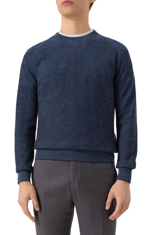 Джемпер из кашемира и шерсти Brioni UMQ90L/0CK12 Синий  UMQ90L/0CK12 Фото 3