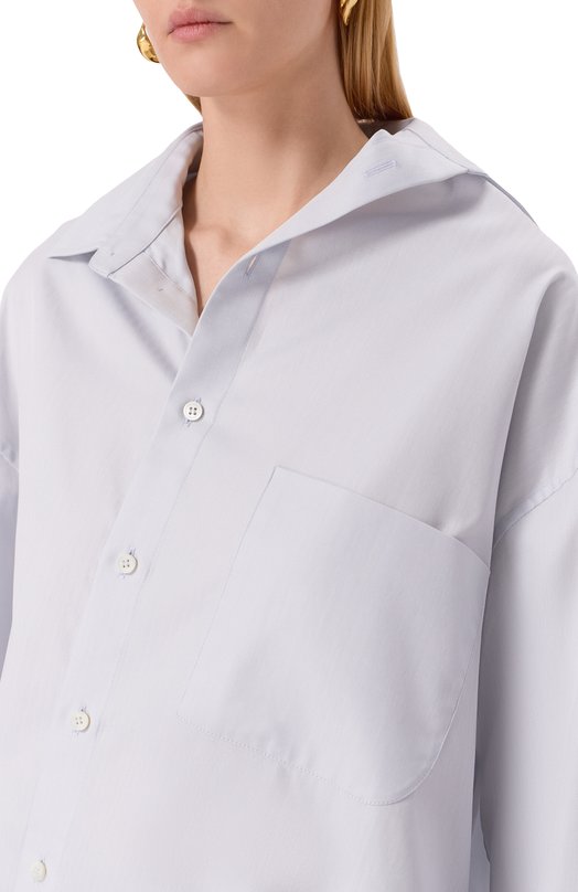 Хлопковая рубашка Jacquemus 25E251SH086/1726 Серый  25E251SH086/1726 Фото 5