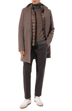 Мужские хлопковые брюки ZEGNA темно-серого цвета, арт. E8I03/TR14 | Фото 2 (Материал внешний: Хлопок; Длина (брюки, джинсы): Стандартные; Случай: Повседневный; Стили: Кэжуэл)