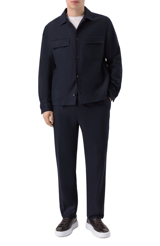 Брюки из шерсти и кашемира Windsor 13 SCUR0 10014477 02/30049641 Синий  13 SCUR0 10014477 02/30049641 Фото 2