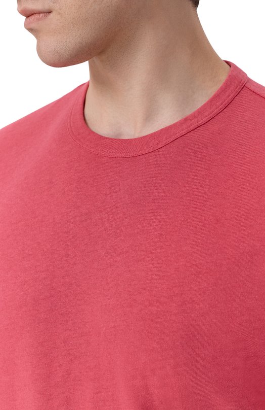 Футболка из хлопка и льна BOSS 50559166 Красный  50559166 Фото 5