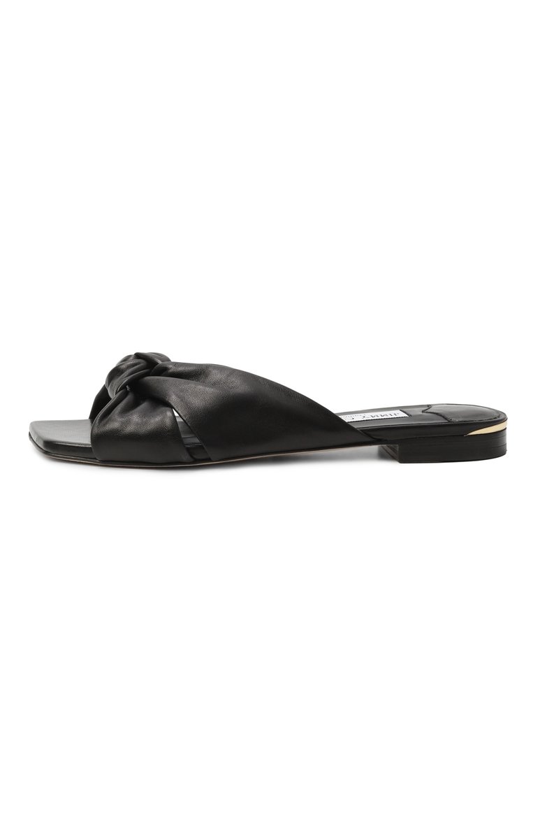 Кожаные шлепанцы avenue JIMMY CHOO, арт. AVENUE FLAT/NAP, фото 2