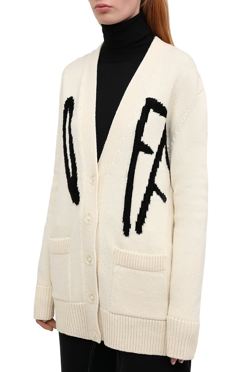 Шерстяной кардиган OFF-WHITE, арт. 0WHB006F20KNI0016110, фото 3