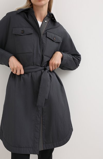 Пальто BRUNELLO CUCINELLI серого цвета по цене 421000 руб., арт. MB5719505P, фото 3 Пальто BRUNELLO CUCINELLI, арт. MB5719505P, фото 3