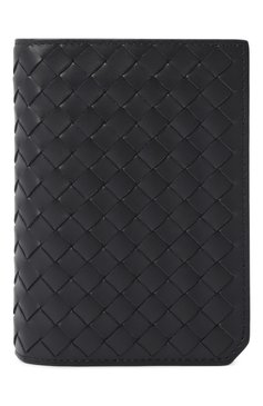 Мужской кожаная обложка для паспорта BOTTEGA VENETA темно-синего цвета, арт. 817398/V4LQ2 | Фото 1 (Материал: Натуральная кожа; Нос: Не проставлено; Материал сплава: Проставлено; Кросс-КТ: обложки и футляры)