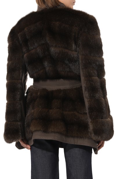 Шуба из меха соболя JULIA DILUA коричневого цвета по цене 2640000 руб., арт. 2022-0064, фото 4 Шуба из меха соболя JULIA DILUA, арт. 2022-0064, фото 4
