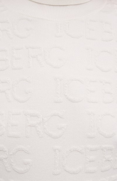 Водолазка из вискозы и хлопка ICEBERG кремового цвета по цене 34650 руб., арт. 21I I2P0/A003/7089, фото 5 Водолазка из вискозы и хлопка ICEBERG, арт. 21I I2P0/A003/7089, фото 5
