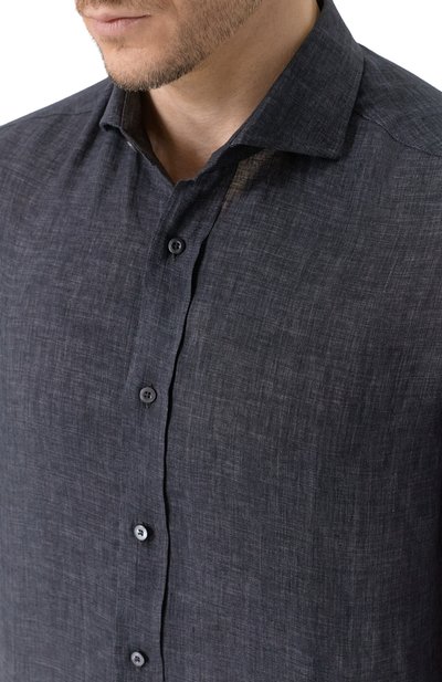 Льняная рубашка BRUNELLO CUCINELLI, арт. MF6300028, фото 5