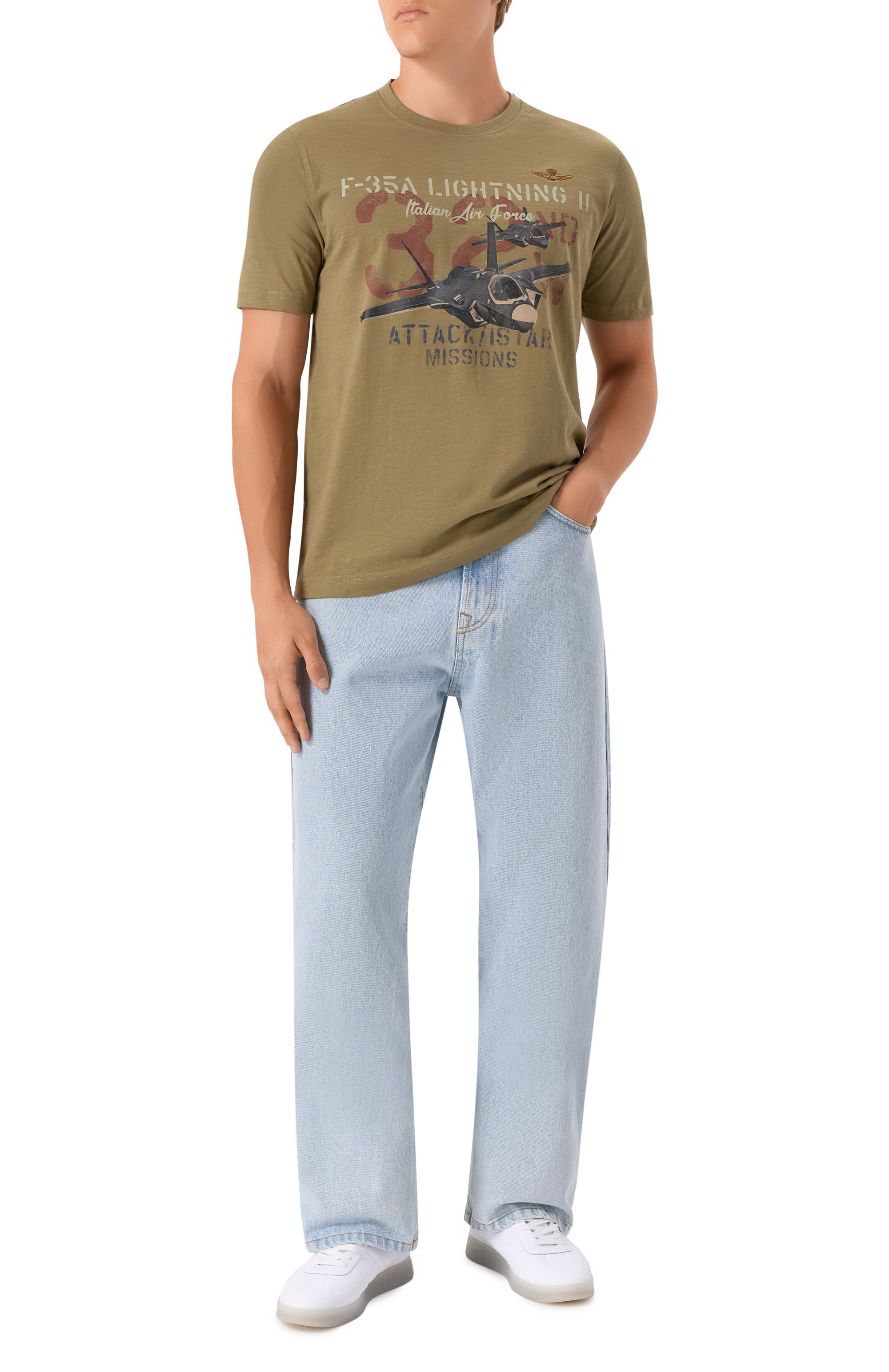 Хлопковая футболка AERONAUTICA MILITARE, арт. TS2472UJ00708, фото 2