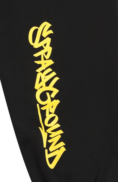 Хлопковые джоггеры SPRAYGROUND, арт. SPY1501GBLK/SPRAYGR0UND TAG BAGGY PANTS BLACK, фото 3